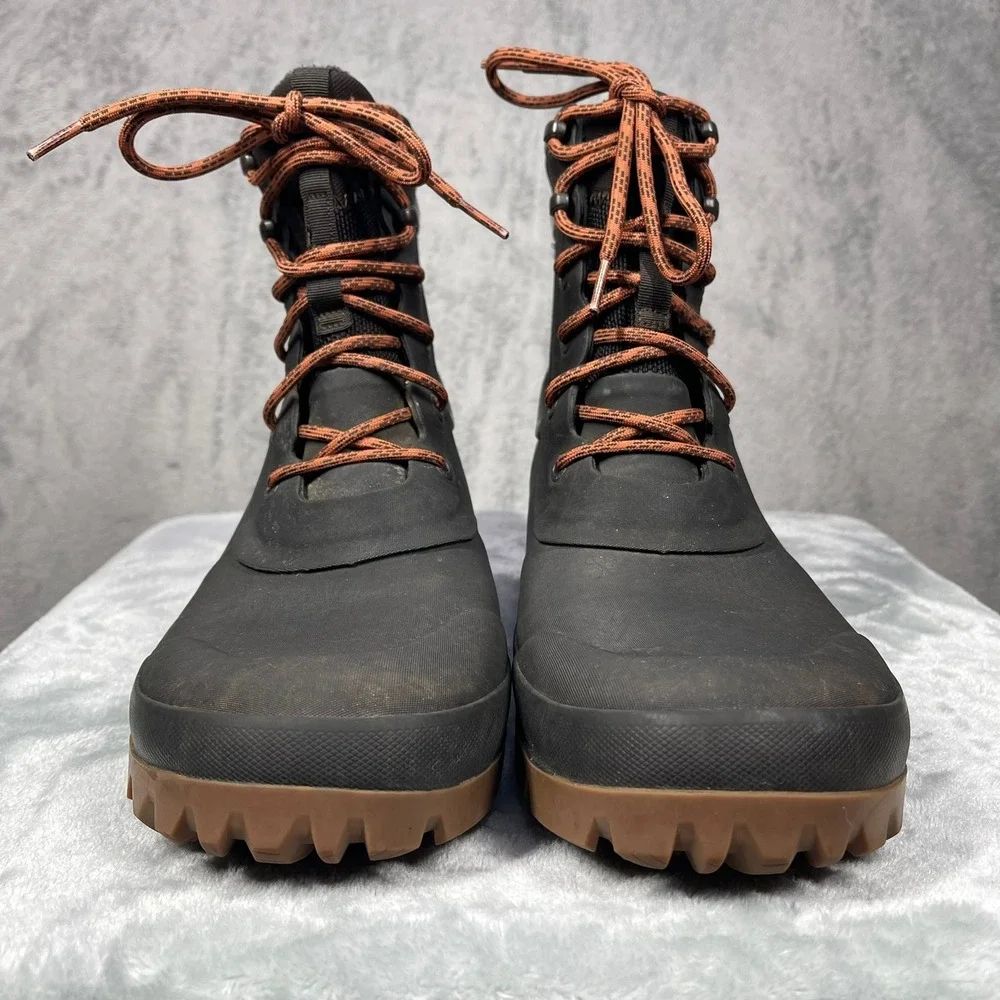 Bogs Arcata Lace Boots Mens 12 Black Waterproof Insulated Winter Snow 72754-201